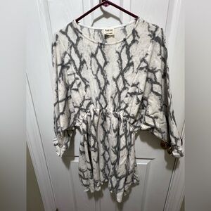 Peach Love California Marble Print Tunic